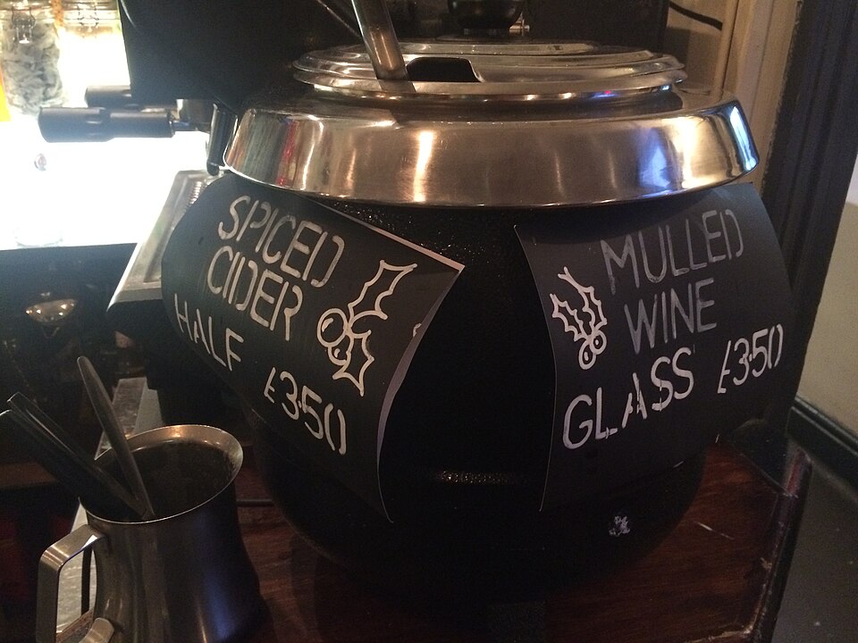 Large jug of warm cider for sale